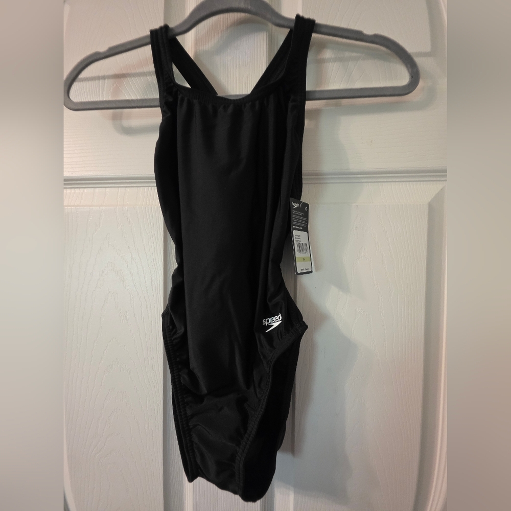 Speedo Black Kids One-Piece Swimsuit